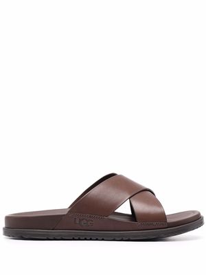 UGG crossover-strap leather sandals - Brown
