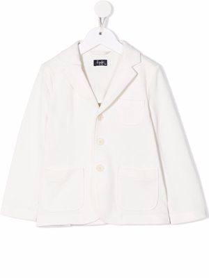 Il Gufo single-breasted cotton blazer - White