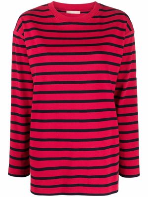12 STOREEZ striped long-sleeve T-shirt - Red
