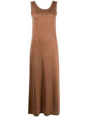 12 STOREEZ merino wool-silk maxi dress - Brown