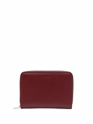Jil Sander zip-around leather wallet - Red