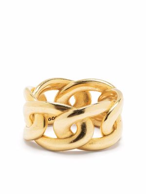 Goossens lhassa chunky chain-link ring - Gold
