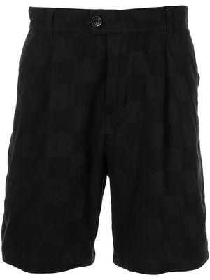 HONOR THE GIFT check-jacquard bermuda shorts - Black