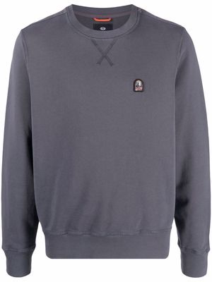 Parajumpers logo-patch crewneck sweatshirt - Grey