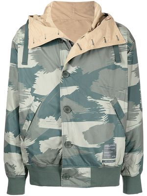 Armani Exchange camouflage-print hooded jacket - Green