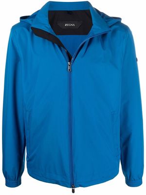 Z Zegna zipped-up hooded jacket - Blue
