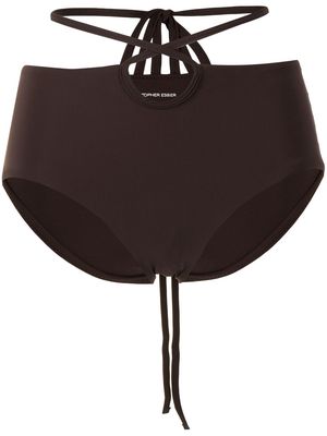 Christopher Esber looped-tie bikini bottoms - Brown