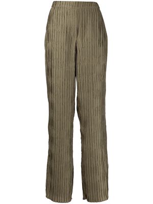 Jonathan Simkhai McKenzie pleated straight-leg trousers - Green