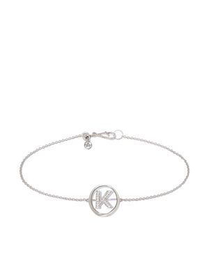 Annoushka 18kt white gold diamond Initial K bracelet - Silver