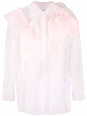 Act N°1 sheer ruffled shirt - Pink