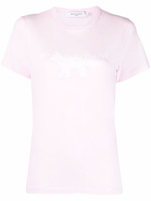 Maison Kitsuné logo-print short-sleeved T-shirt - Pink
