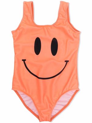 Caroline Bosmans smiley-print swimsuit - Orange
