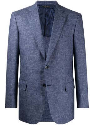 Brioni tailored patterned blazer - Blue