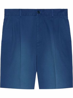 Gucci Pineapple-patch cotton shorts - Blue