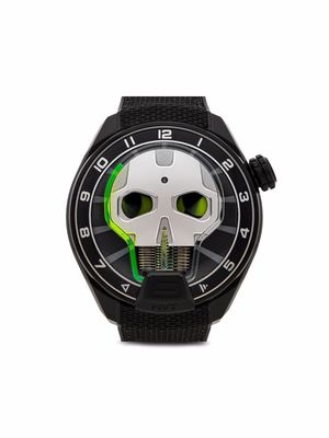 HYT pre-owned H1 Skull Green Eye Limited Edition 51mm - Black