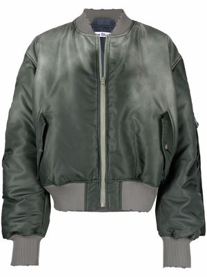 Acne Studios faded-print bomber jacket - Green