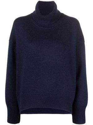 12 STOREEZ roll-neck cashmere-wool jumper - Blue