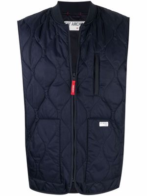 Fay quilted puffer gilet - Blue