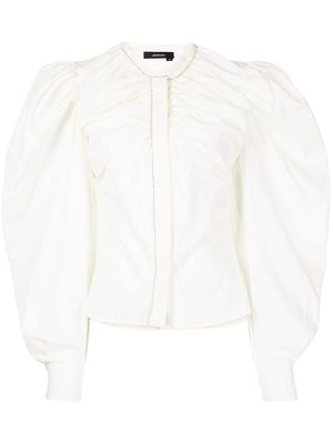 ANOUKI balloon-sleeve shirt - White