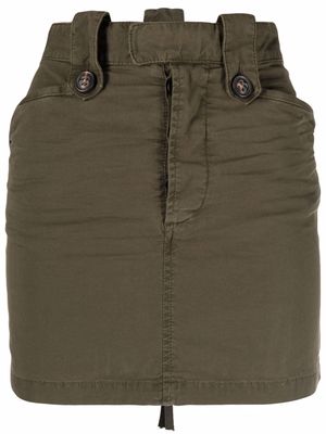 Dsquared2 zip-detail denim mini skirt - Green