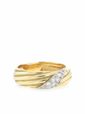 Chaumet 1970 pre-owned 18kt gold diamond ring