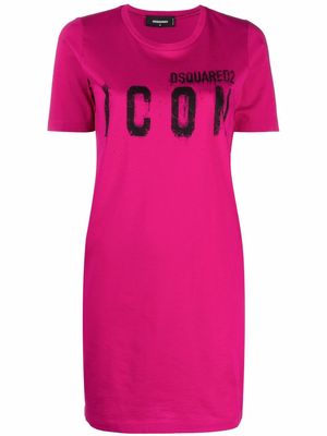 Dsquared2 icon printed T-shirt dress - Pink