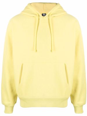 Stussy embroidered logo fleece hoodie - Yellow