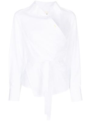 PortsPURE wraparound-style cotton shirt - White