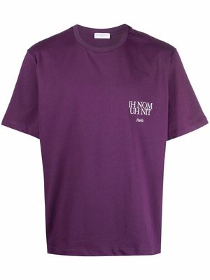 Ih Nom Uh Nit mask-print T-shirt - Purple