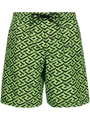 Versace Greca logo-print swim shorts - Green