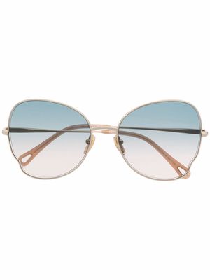 Chloé Eyewear cat-eye gradient-lense sunglasses - Gold