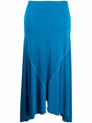 Marni high-waisted draped midi skirt - Blue