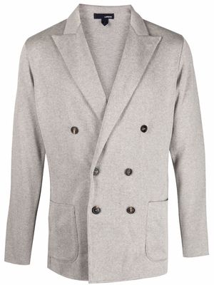 Lardini double-breasted knitted cardigan - Grey