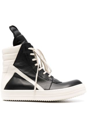 Rick Owens oversized tongue high-top sneakers - Black