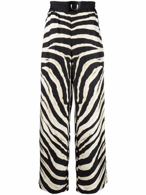 Roberto Cavalli tiger-tooth charm tailored trousers - Black