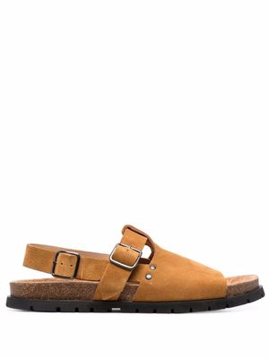 A.P.C. Noe suede slingback sandals - Brown