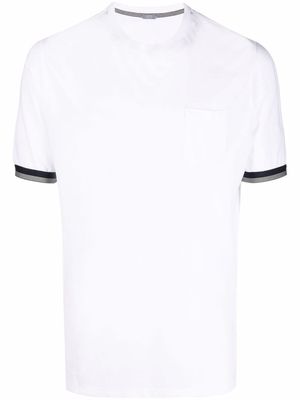 Zanone contrast-cuff cotton T-shirt - White
