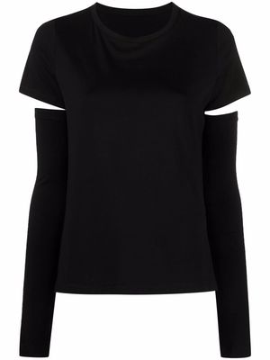 Yohji Yamamoto detachable sleeves T-shirt - Black