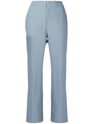 PortsPURE stitch-detail cropped trousers - Blue