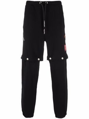 Just Cavalli patch-detail straight-leg track pants - Black