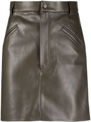 12 STOREEZ faux-leather mini skirt - Green