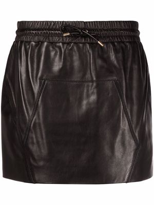 TOM FORD leather pouch-pocket mini skirt - Black