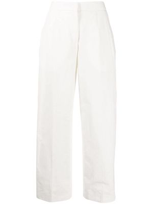 Jil Sander high-waisted wide-leg trousers - White