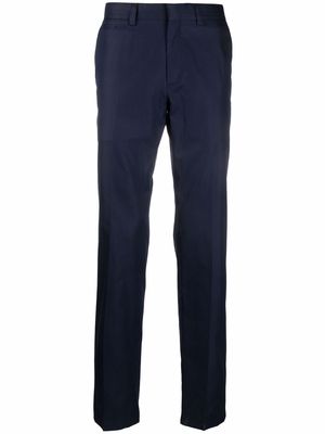 Brioni tailored-cut cotton trousers - Blue