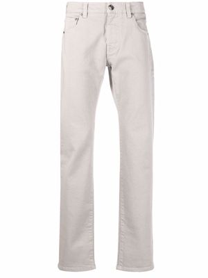 ETRO straight-leg cotton-blend trousers - Grey