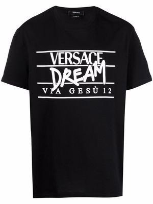 Versace logo-print short-sleeved T-shirt - Black