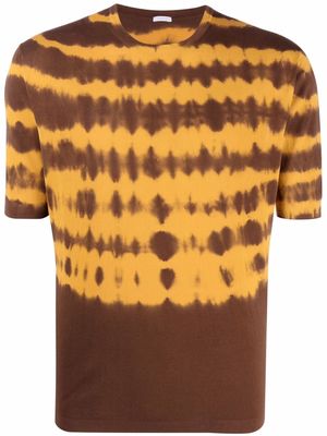 Malo tie-dye print cotton T-shirt - Brown