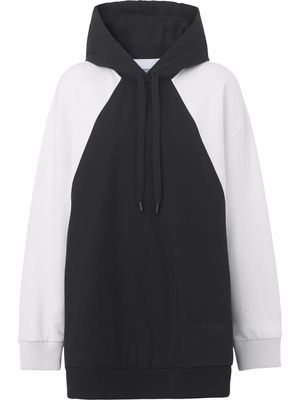 Burberry geometric panel hoodie - White