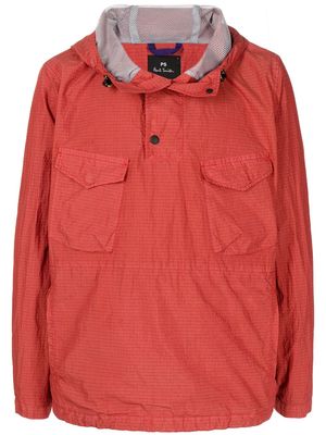 PS Paul Smith hooded cargo-pocket pullover jacket - Red