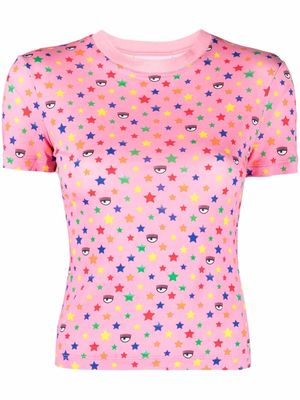 Chiara Ferragni star print short-sleeve T-shirt - Pink